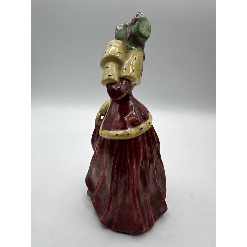Vintage Ceramic Victorian Lady Figurine The Ermine Coat Winter Christmas 7" - Picture 7 of 16